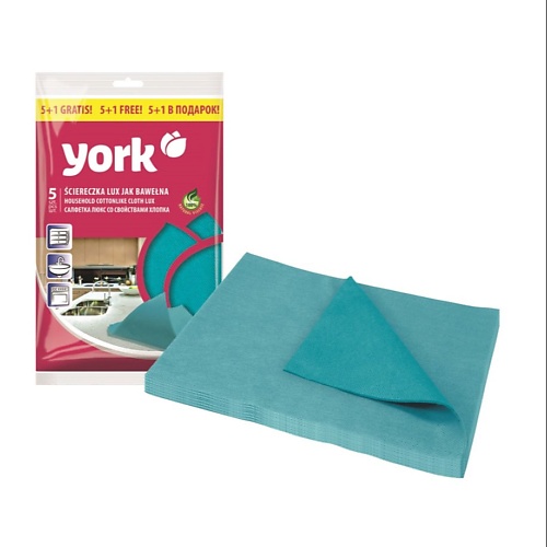 Салфетки для уборки YORK Салфетка сверхвлаговпитывающая Люкс