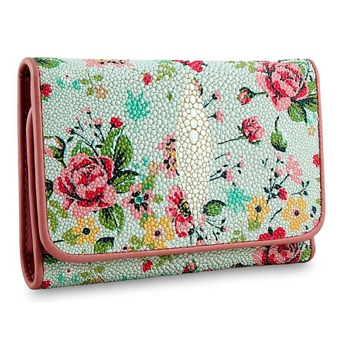 

EXOTIC LEATHER GENUINE PREMIUM ACCESSORIES Красивый кошелек из натуральной кожи ската для женщины, Красивый кошелек из натуральной кожи ската для женщины