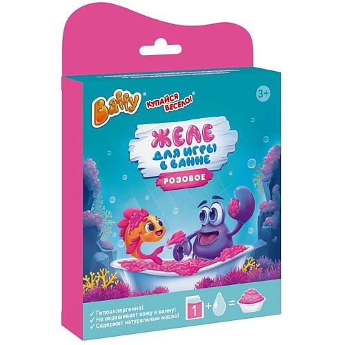 Набор средств для ванной и душа BAFFY Желе для игры в ванне, РОЗОВОЕ