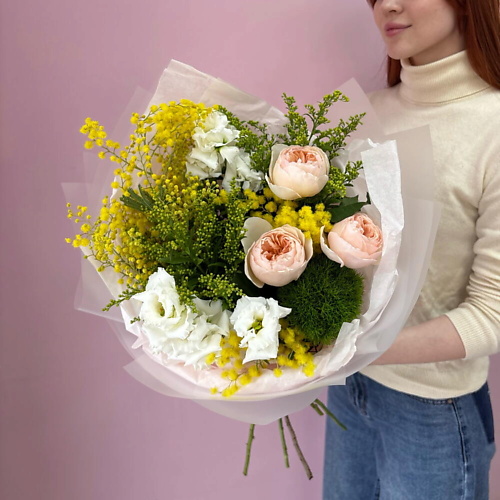 ЗАЦВЕТАЙ. ЦВЕТОЧНЫЙ БУТИК «Весеннее прикосновение» с розой Дэвида Остина