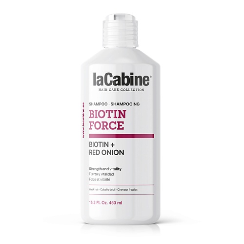 

LACABINE Шампунь укрепляющий с биотином для волос склонных к выпадению BIOTIN FORCE SHAMPOO 450, Шампунь укрепляющий с биотином для волос склонных к выпадению BIOTIN FORCE SHAMPOO