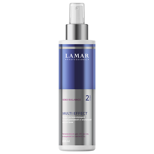 

LAMAR PROFESSIONAL Тоник увлажняющий с гиалуроновой и молочной кислотами MULTI EFFECT 200, Тоник увлажняющий с гиалуроновой и молочной кислотами MULTI EFFECT