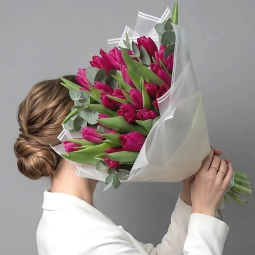 

VORNIKOV BOUQUETS Букет из 25 фиолетовых тюльпанов, Букет из 25 фиолетовых тюльпанов