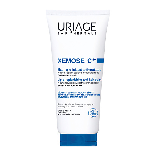 Бальзам для тела URIAGE Uriage Ксемоз C8+ Успокаивающий липидовосстанавливающий бальзам с церамидами