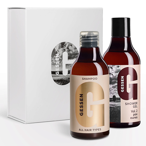

GESSEN Набор Шампунь ALL hair types + Гель для душа парфюмированный Pax Aurea, Набор Шампунь ALL hair types + Гель для душа парфюмированный Pax Aurea