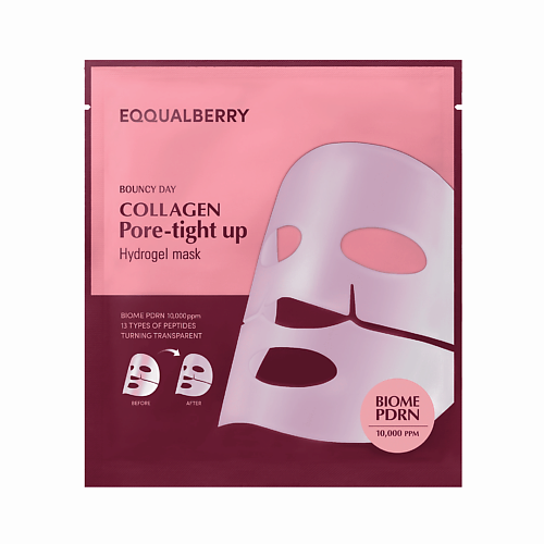 

EQQUALBERRY Гидрогелевая маска COLLAGEN PORE-TIGHT UP HYDROGEL MASK 30, Гидрогелевая маска COLLAGEN PORE-TIGHT UP HYDROGEL MASK