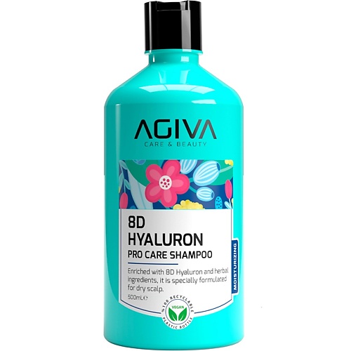 Шампунь для волос AGIVA BEAUTY Шампунь для волос 8D Hyoluron Pro Care