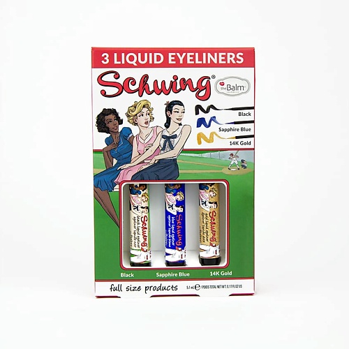 

THEBALM THE BALM Набор жидких подводок для глаз Schwing Trio, THE BALM Набор жидких подводок для глаз Schwing Trio