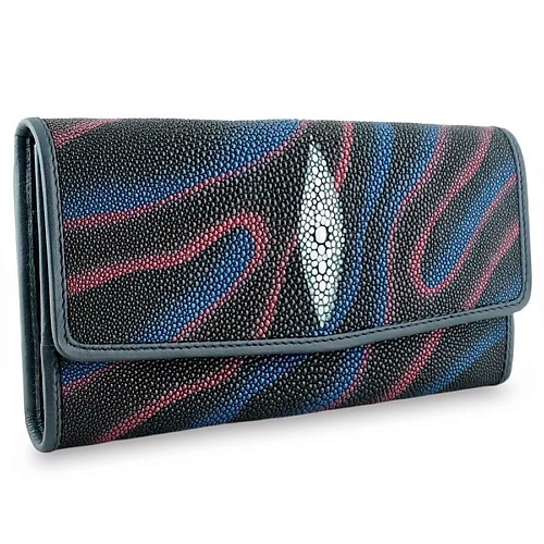 

EXOTIC LEATHER GENUINE PREMIUM ACCESSORIES Необычное женское портмоне из настоящей кожи ската, Необычное женское портмоне из настоящей кожи ската