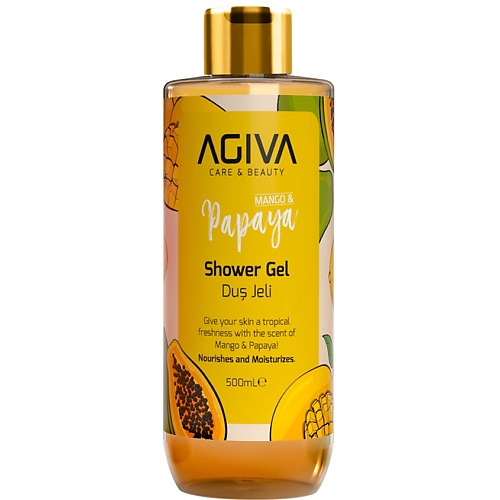 Гель для душа AGIVA BEAUTY Гель для душа Манго-папайя Shower Gel Mango & Papaya