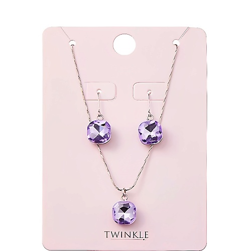 Набор бижутерии TWINKLE Набор серьги и подвеска Violet