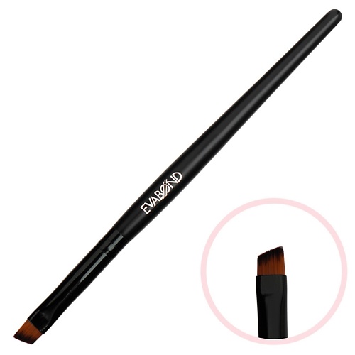 Кисть для лица EVABOND Кисть макияжная для бровей скошенная №4 Black
