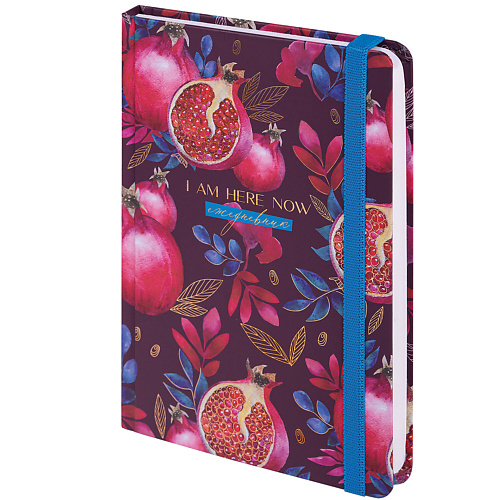 

BRAUBERG Ежедневник недатированный с резинкой А5 Pomegranate, Ежедневник недатированный с резинкой А5 Pomegranate