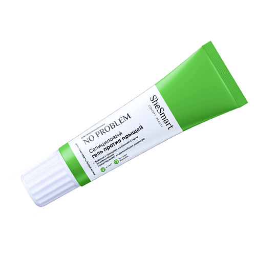 

SHESMART Салициловый гель против прыщей для чувствительной кожи Noproblem Premium 15, Салициловый гель против прыщей для чувствительной кожи Noproblem Premium