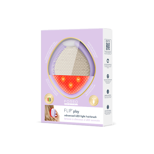 

FOREO FLIP Play Advanced многофункциональная щетка для волос 3-в-1 с LED-терапией, FLIP Play Advanced многофункциональная щетка для волос 3-в-1 с LED-терапией