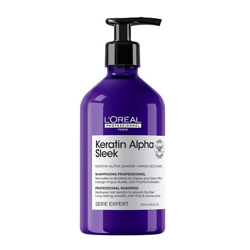 

L'OREAL PROFESSIONNEL Дисциплинирующий шампунь L'Oreal Professionnel Keratin Alpha Sleek 500, Дисциплинирующий шампунь L'Oreal Professionnel Keratin Alpha Sleek