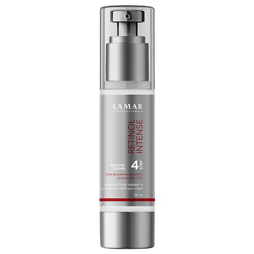 Крем для лица LAMAR PROFESSIONAL Крем выравнивающий с ретинолом 0,5% RESTORE CREAM RETINOL INTENSE