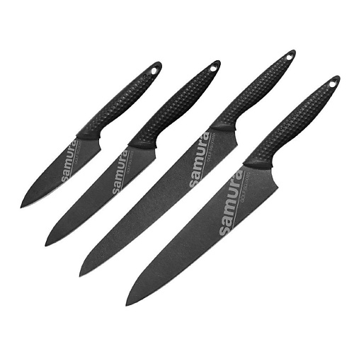 Нож SAMURA Набор из 4 кухонных ножей GOLF Stonewash (10B, 23B, 45B, 85B)
