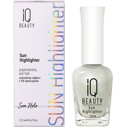 

IQ BEAUTY Укрепитель для ногтей, с УФ-фильтрами Sun Holo, Укрепитель для ногтей, с УФ-фильтрами Sun Holo