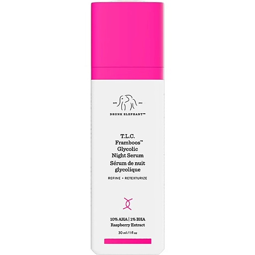 Сыворотка для лица DRUNK ELEPHANT Ночная гликолевая сыворотка T.L.C. Framboos Glycolic Night Serum Refine + Retexturize