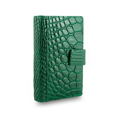 

EXOTIC LEATHER GENUINE PREMIUM ACCESSORIES Зеленый женский кошелек из крокодила, Зеленый женский кошелек из крокодила
