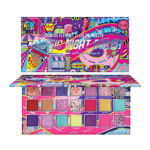 

J. CAT BEAUTY Палетка теней для век 21 оттенок CHAOTIC ELEMENT, Палетка теней для век 21 оттенок CHAOTIC ELEMENT