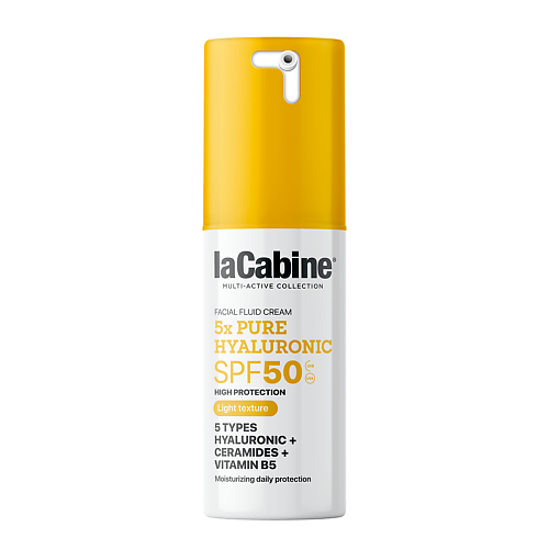 

LACABINE Солнцезащитный крем-флюид FLUID 5X PURE HYALURONIC SPF50 30, Солнцезащитный крем-флюид FLUID 5X PURE HYALURONIC SPF50