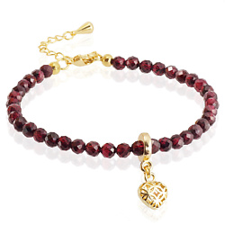 Браслет из натурального граната Miniature Garnet Love