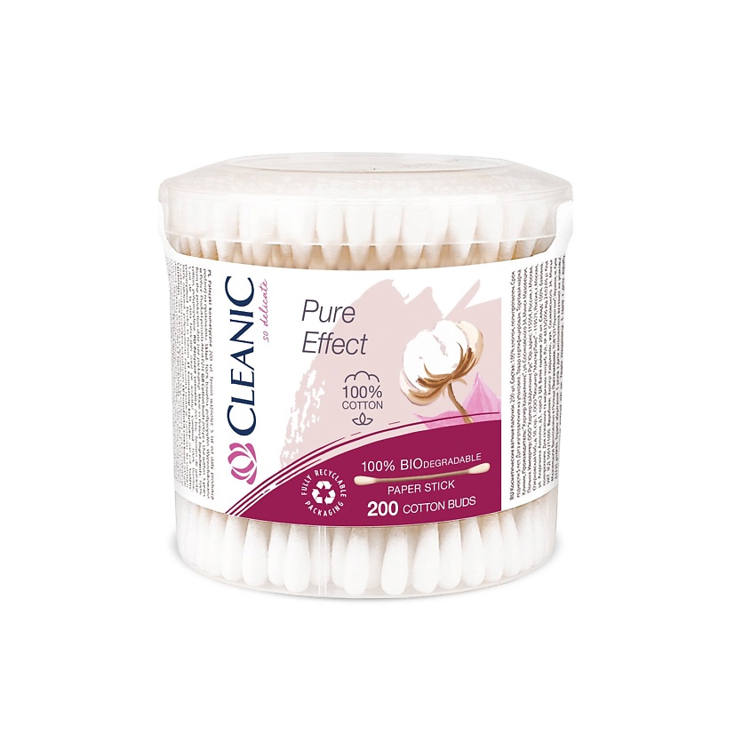 CLEANIC Pure Effect Ватные палочки гигиенические купить по цене 135₽ в ...