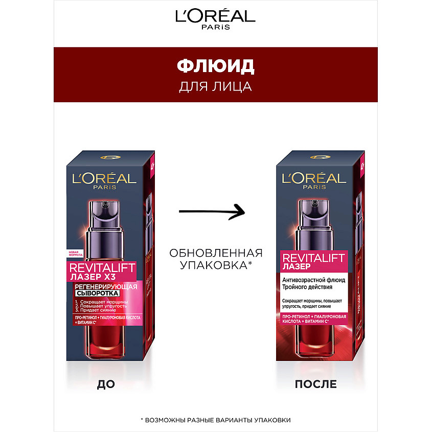 L'ORÉAL PARIS Антивозрастная сыворотка против морщин для лица Revitalift Лазер х3 – фото 4