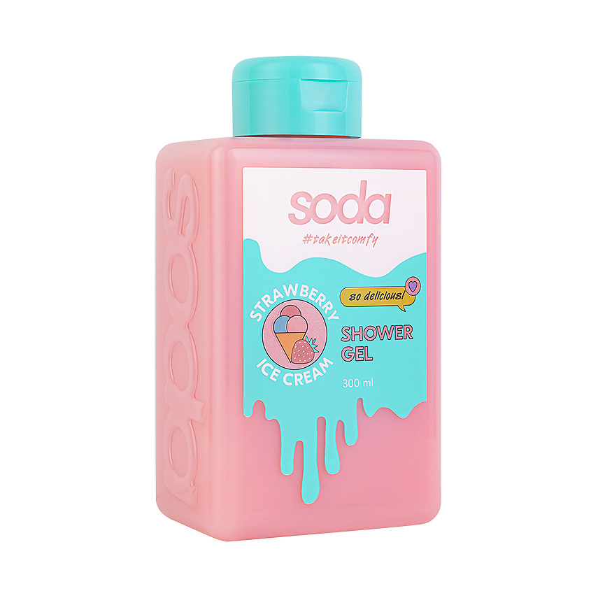 SODA Гель для душа #takeitcomfy "STRAWBERRY ICE CREAM" – фото 3