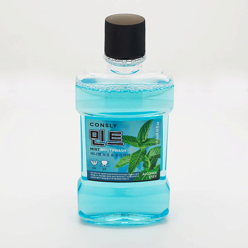 CONSLY Ополаскиватель для полости рта с ксилитом и вкусом мяты Mint Mouthwash – фото 3