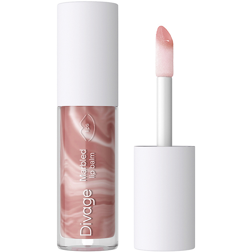 Изображение товара DIVAGE Бальзам для губ Marbled Lip Balm № 03 теплый розовый 4 мл