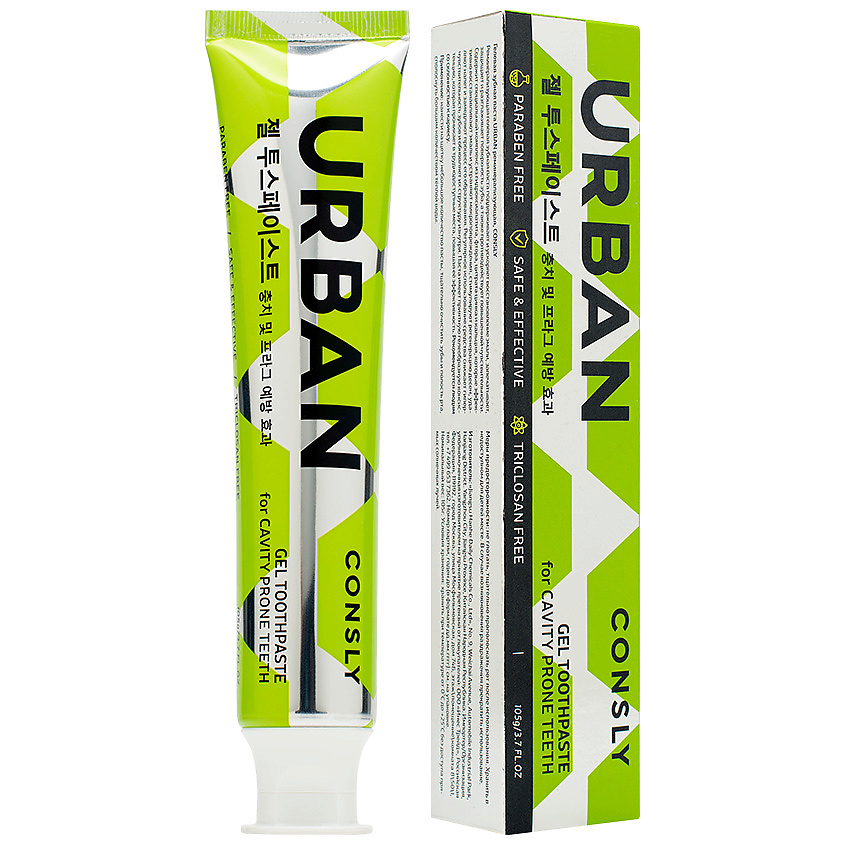 Изображение товара Консель реминерализующая гелевая зубная паста Urban Gel 105 г для восстановления эмали