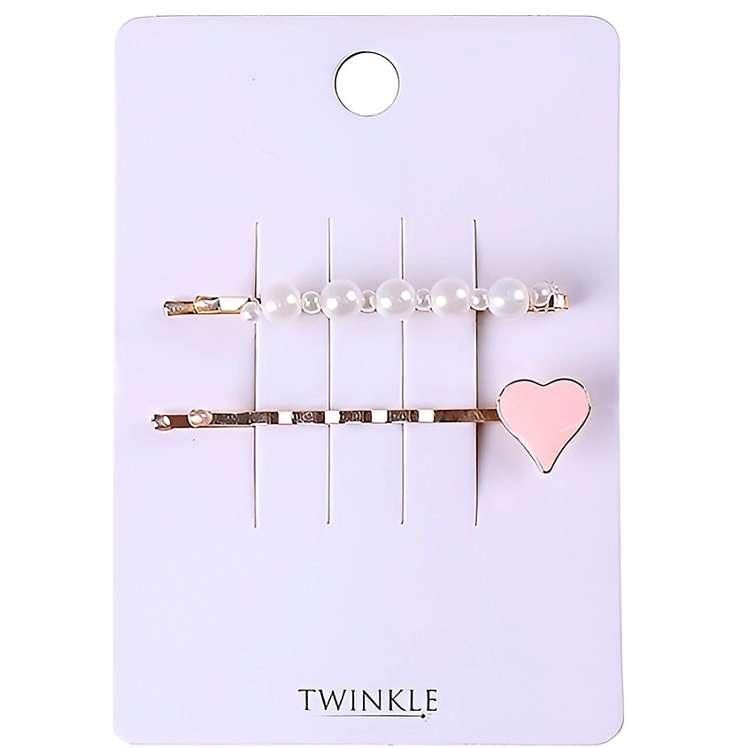 Изображение товара TWINKLE Заколки для волос 2 шт. Pearls and Heart, 2 шт.