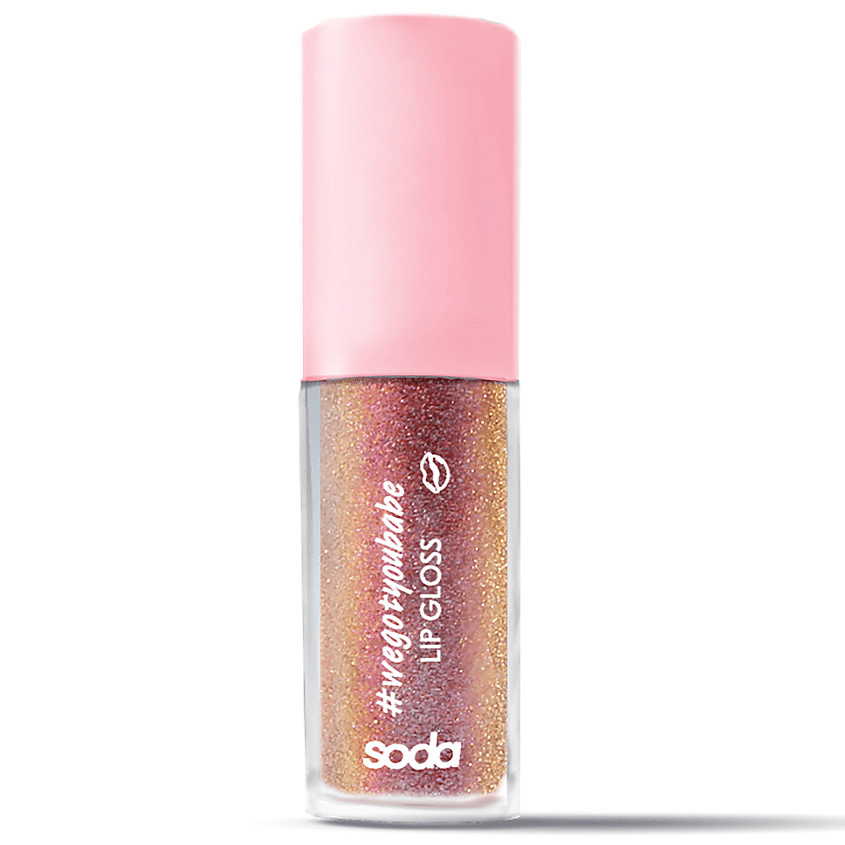 Изображение товара Блеск для губ SODA GLITTER LIPGLOSS #wegotyoubabe 3,8 мл, яркие оттенки, стойкое сияние