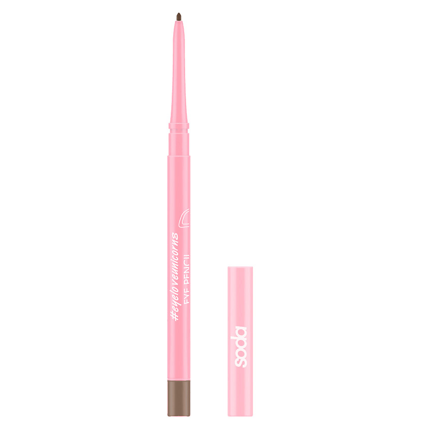 Изображение товара Карандаш для глаз SODA EYE PENCIL #eyeloveunicorns 002 CHOCOLATE CAKE 0,25 г универсальный макияж