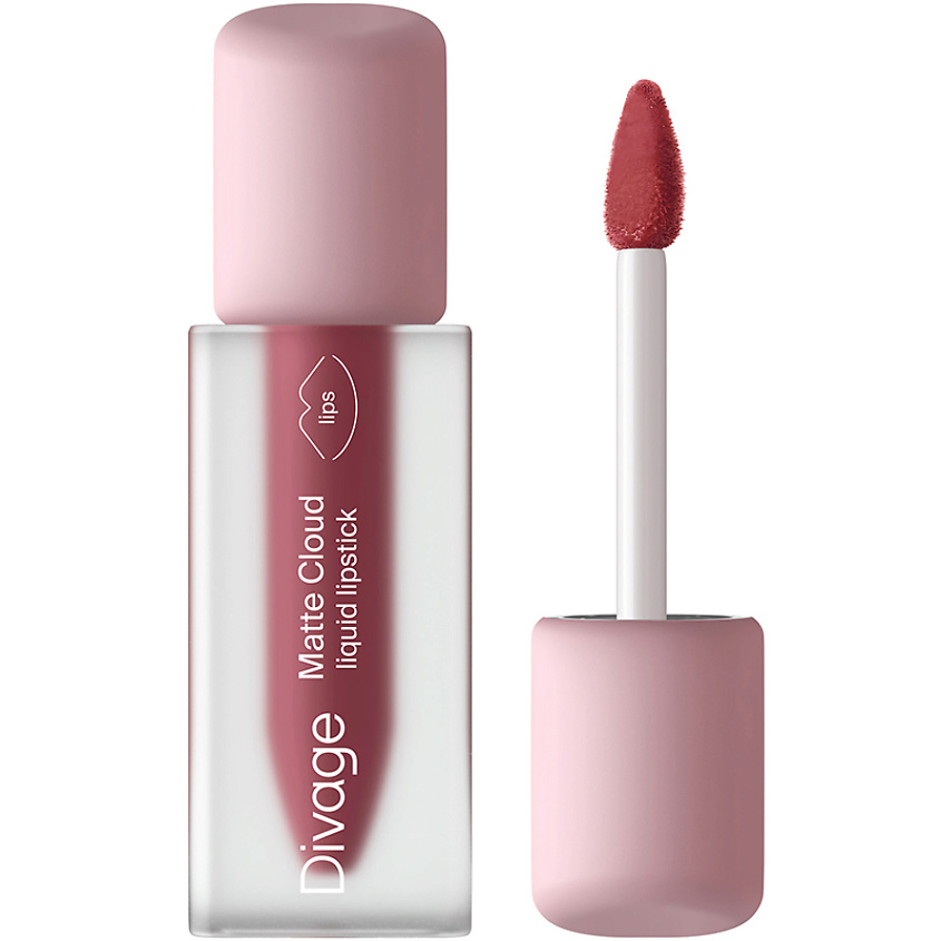 Изображение товара DIVAGE Помада для губ жидкая Liquid Lip Matte Cloud, № 07, винный, 2,8 мл