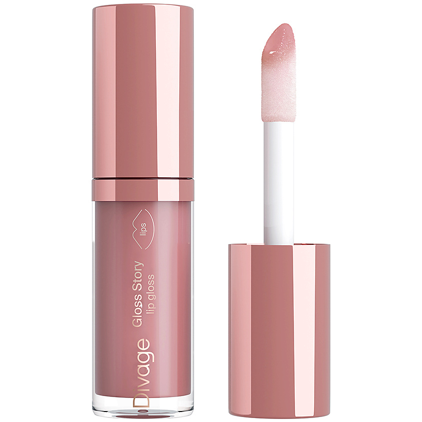Изображение товара DIVAGE Блеск для губ Lip Gloss Gloss Story № 01, нежно-розовый, 4 мл