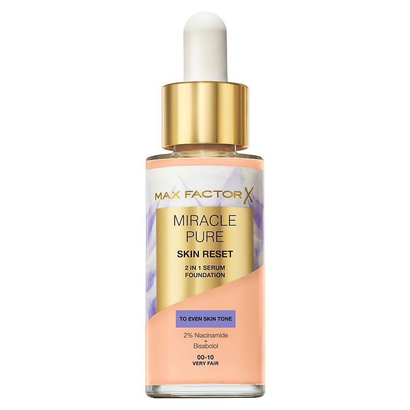 Изображение товара MAX FACTOR Тональный крем-сыворотка Miracle Pure Skin Reset 2in1, 10 Very Fair