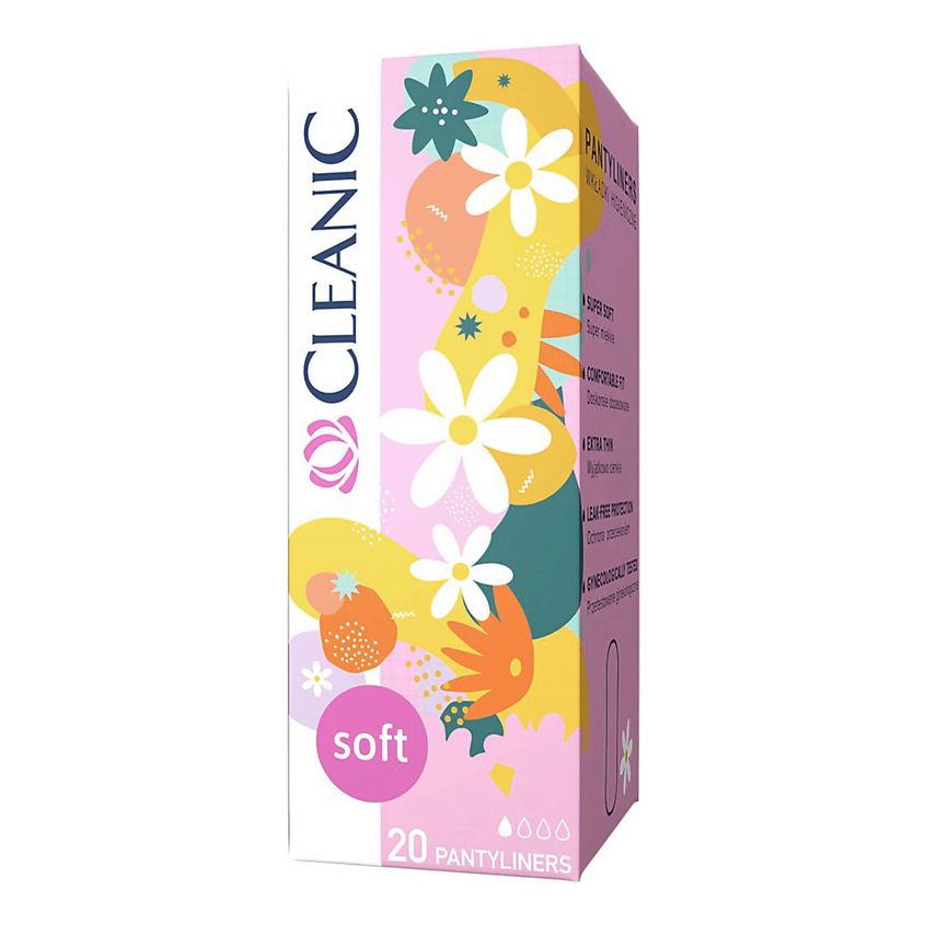 Изображение товара CLEANIC Soft Прокладки ежедневные гигиенические, 20 шт Изображение товара CLEANIC Soft Прокладки ежедневные гигиенические, 20 шт