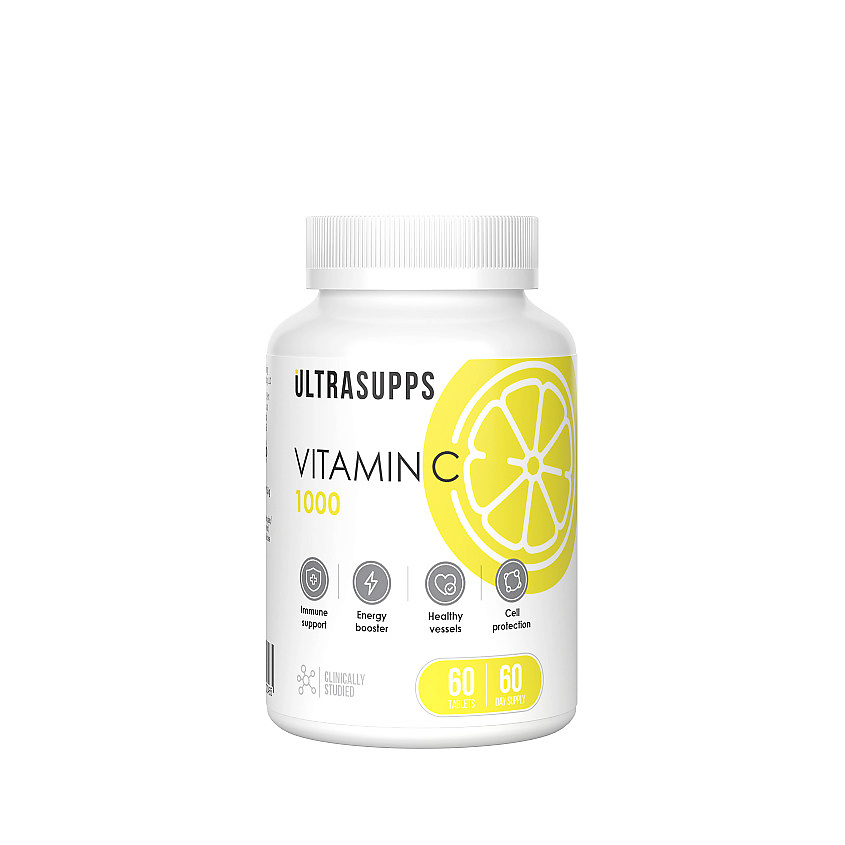 Изображение товара ULTRASUPPS Витамин С Vitamin C, 60 таблеток