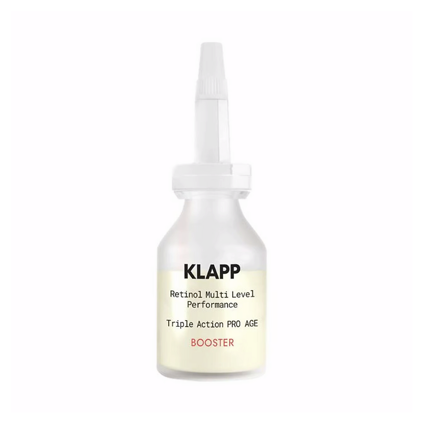 Изображение товара KLAPP COSMETICS Ночной антивозрастной бустер с ретинолом Retinol Triple Action Pro Age, 15 мл Изображение товара KLAPP COSMETICS Ночной антивозрастной бустер с ретинолом Retinol Triple Action Pro Age, 15 мл