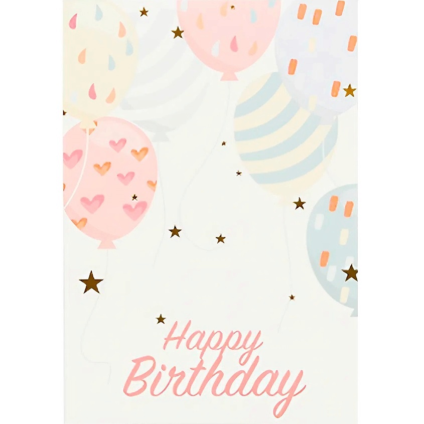 Изображение товара ЛЭТУАЛЬ Открытка Happy Birthday, 1 шт.