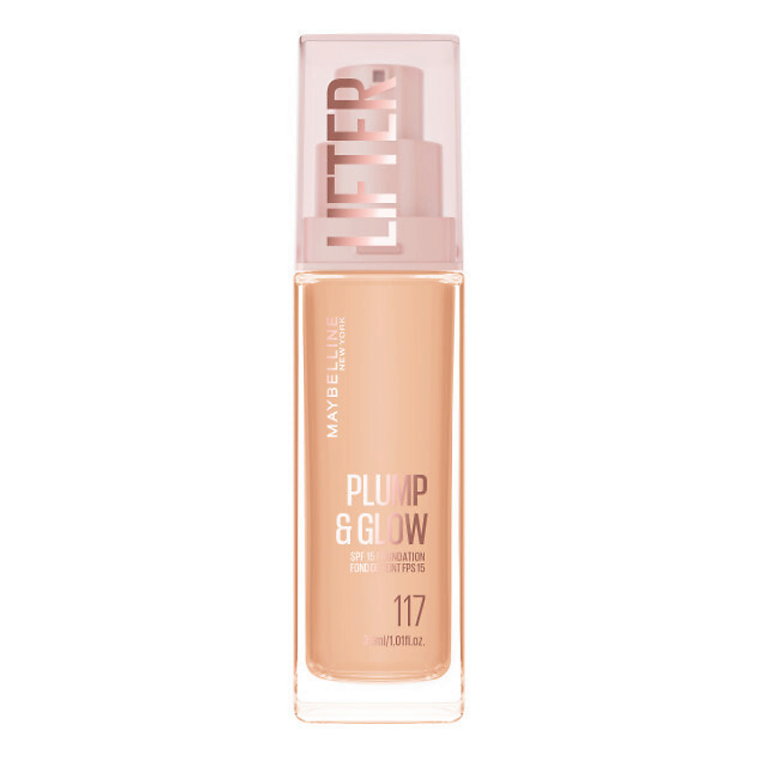 Изображение товара MAYBELLINE Тональный крем Lifter Plump & Glow Foundation, 117