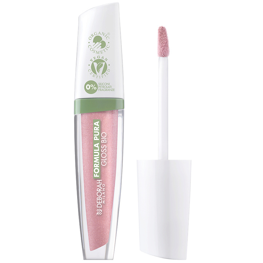 Изображение товара Натуральный гипоаллергенный блеск для губ Deborah Milano Formula Pura Gloss № 02 4.5 мл