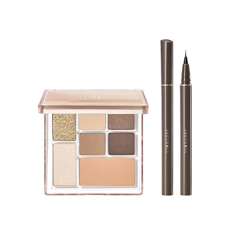 Изображение товара JUDYDOLL Набор Judydoll: Палетка Play Color ALL-IN-ONE + Подводка 18 Ultra-Fine, 16 Raw Coconut Latte + 01 Black