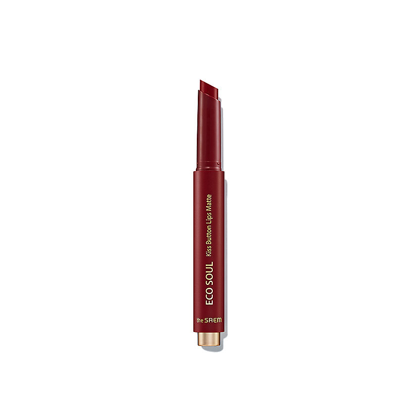 Изображение товара THE SAEM Матовая губная помада Eco Soul Kiss Button Lips Matte, 03 Mauve Burgundy