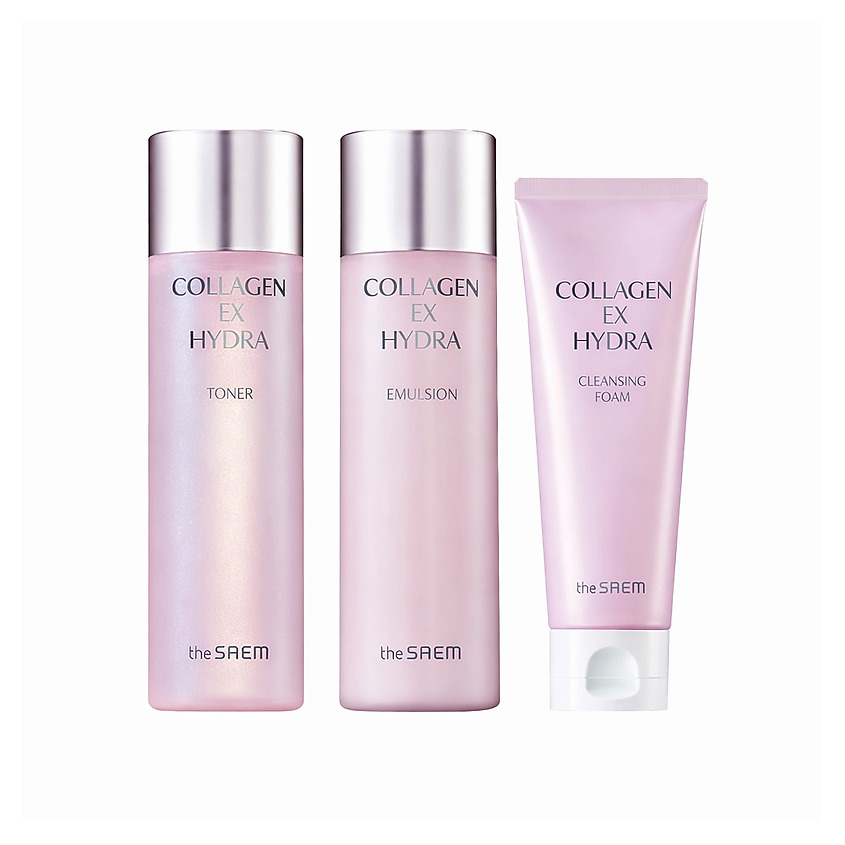 Изображение товара THE SAEM Набор для ухода за лицом Collagen EX Hydra, 155 мл + 155 мл + 100 мл