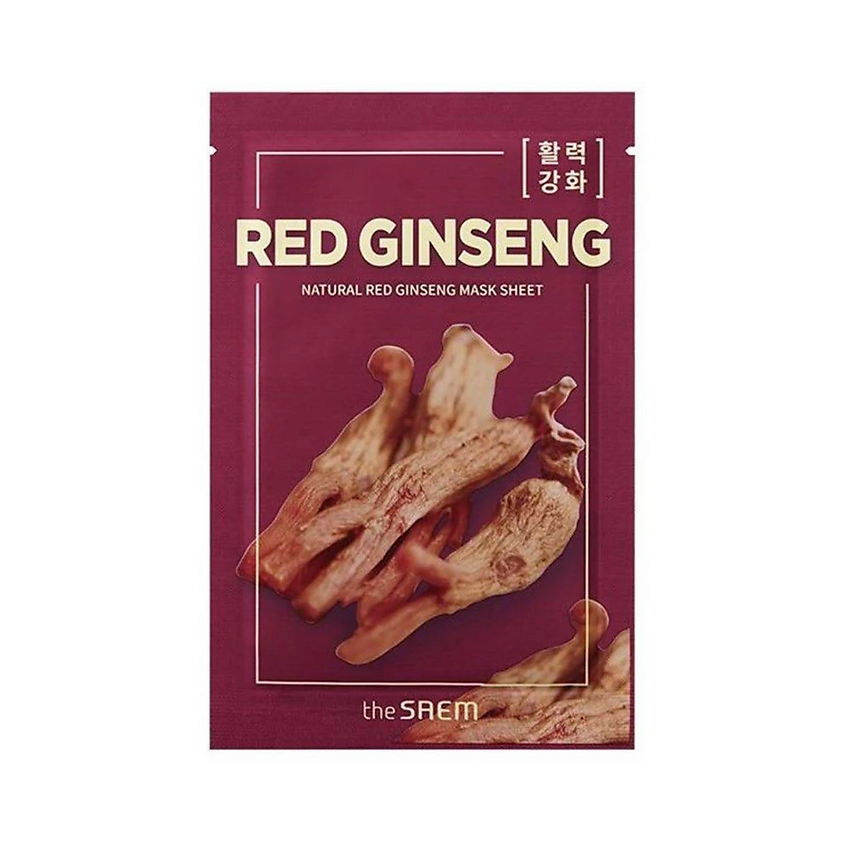 Изображение товара THE SAEM Тканевая маска для лица Natural Red Ginseng Mask Sheet, 21 мл